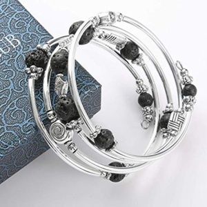 BRAND NEW Beaded Pearl Bangle Wrap Bracelet